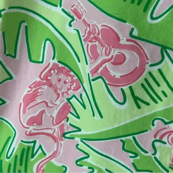 Lilly Pulitzer Vintage White Label Musical Monkeys Jungle Print skirt - Picture 3 of 10